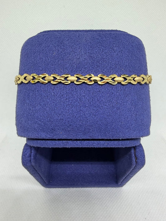 10K Solid Gold Infinity Bracelet - 7.5 Inches