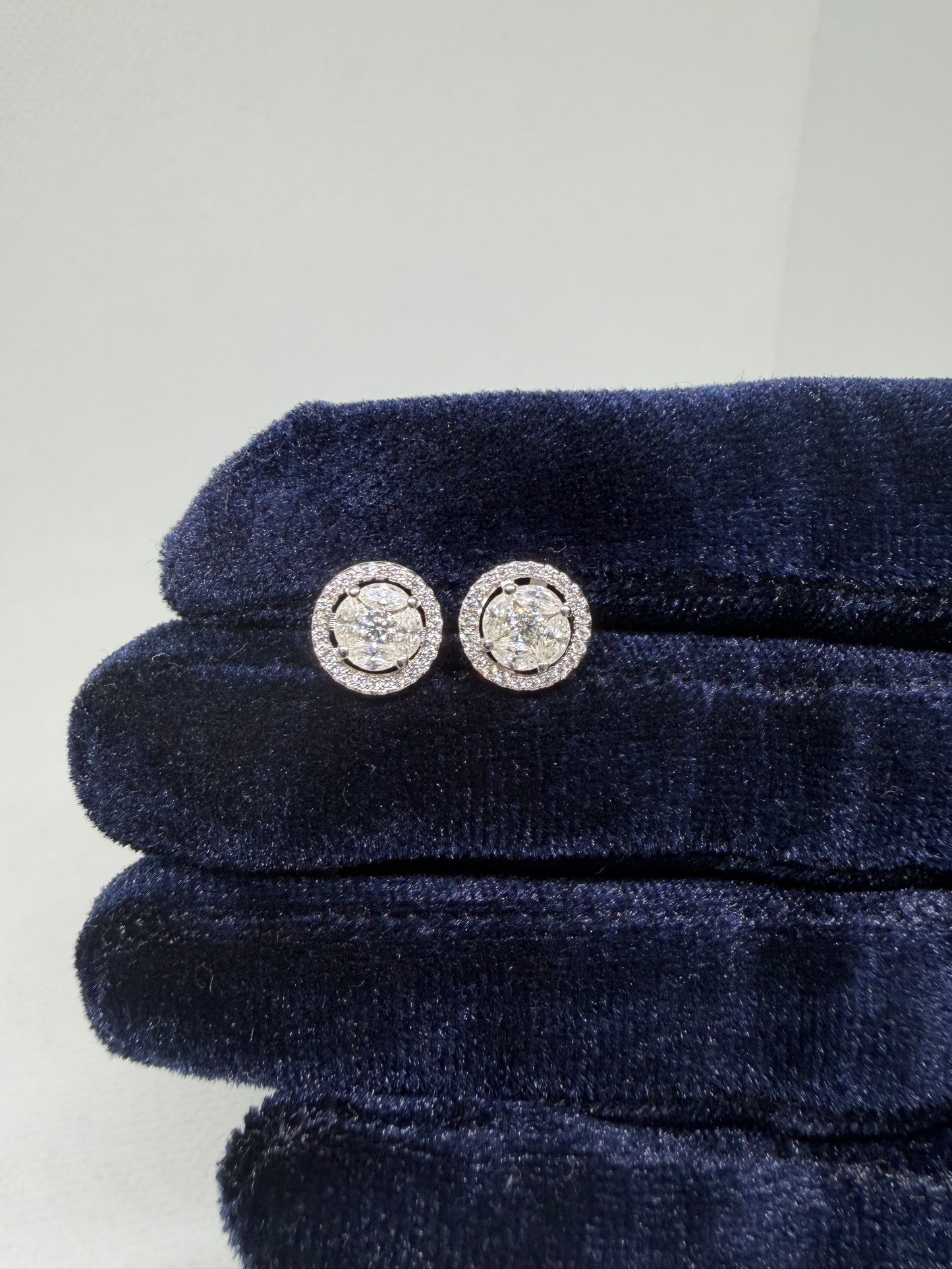 Sterling Silver Unique Circle Moissanite Earrings