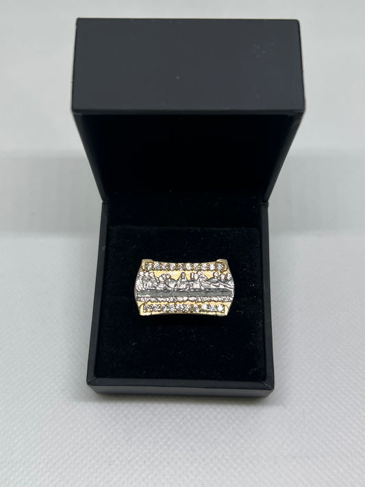 10K Solid Gold Last Supper Ring - Chain Included