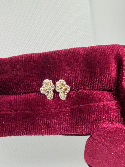 10K Glacier Cut Standard Nugget Earrings