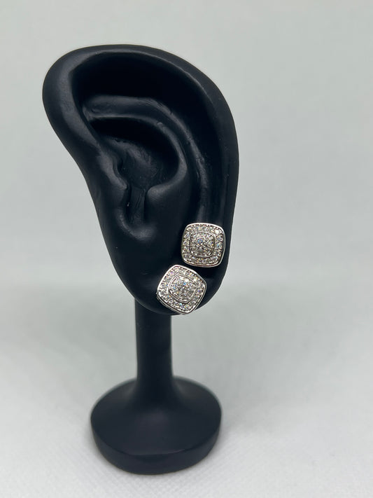 Sterling Silver Glacier Moissanite Earrings