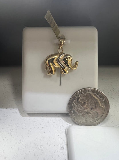 10K Gold Elephant Pendant