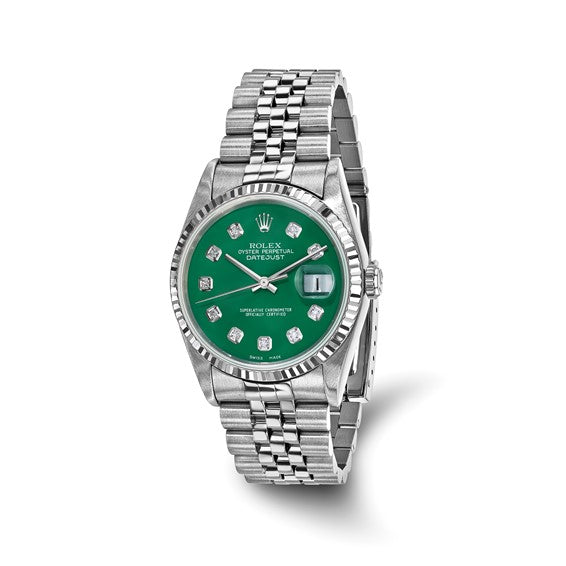 36mm Datejust Green Diamond Dial Rolex (pre-owned)