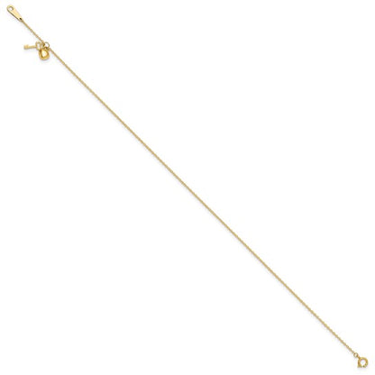 10K Yellow Gold Heart and Key Anklet