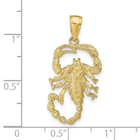 10K Scorpion Pendant Charm