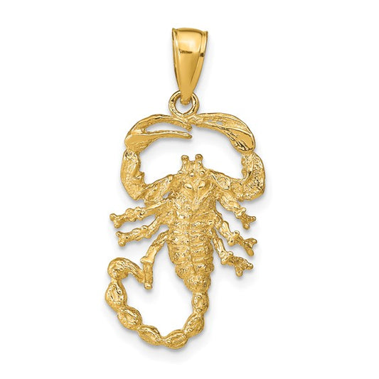 10K Scorpion Pendant Charm