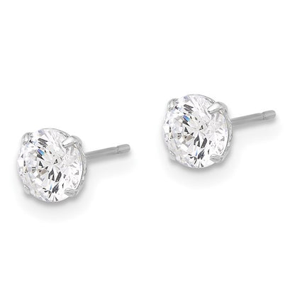 10K White Gold Stud Earrings