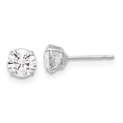 10K White Gold Stud Earrings