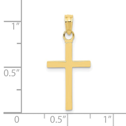 10K 3-D Cross Pendant Charm