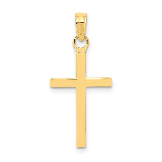 10K 3-D Cross Pendant Charm