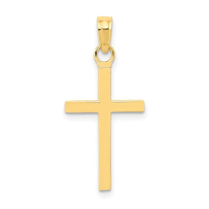 10K 3-D Cross Pendant Charm