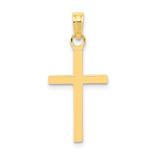 10K 3-D Cross Pendant Charm