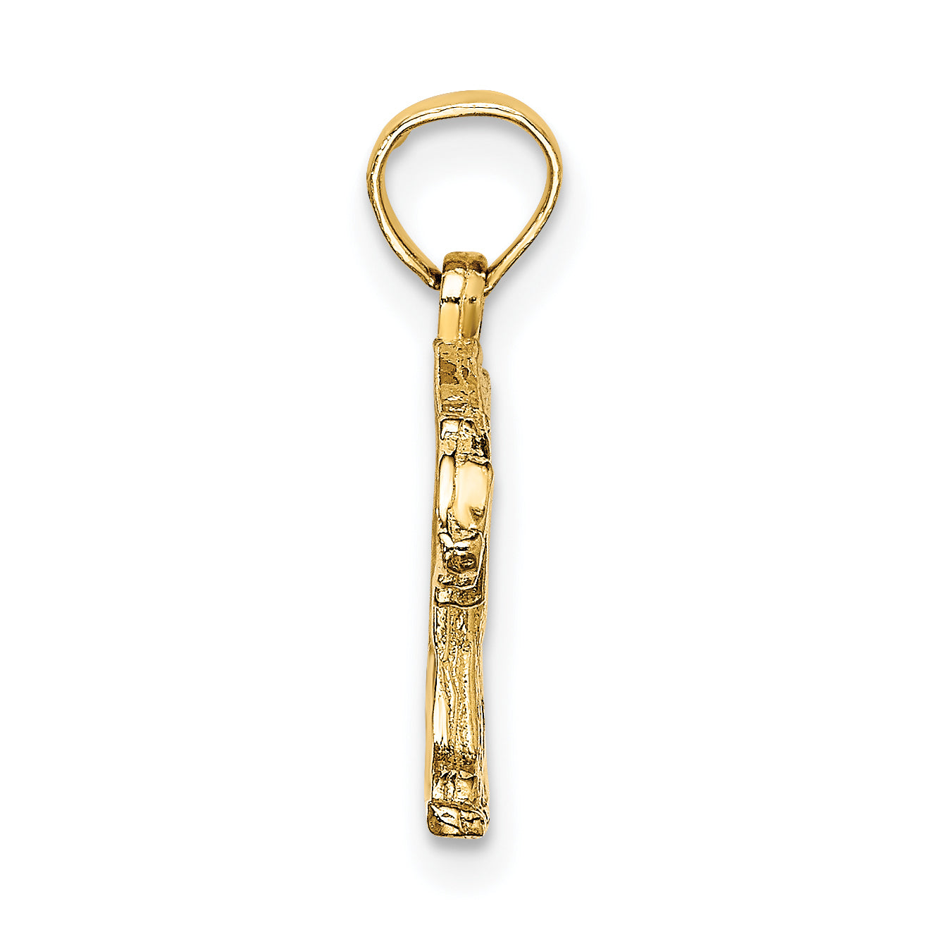10K Gold Polished Bear Pendant