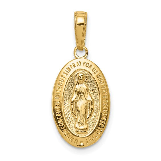 10K Mother Mary Pendant Charm