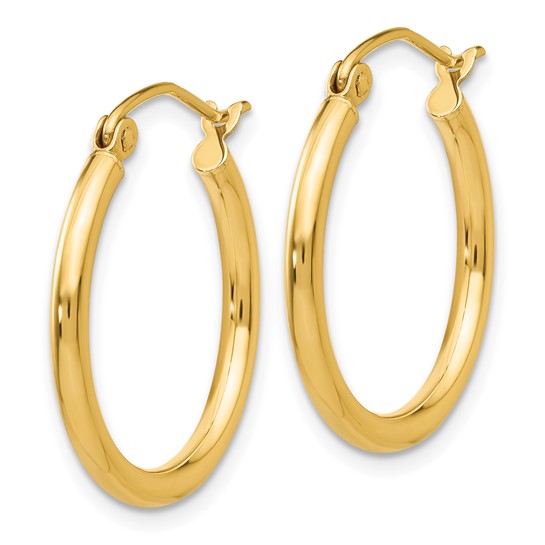 10K Gold Hoop Huggies 2MM (Clasp Style)