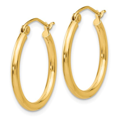 10K Gold Hoop Huggies 2MM (Clasp Style)