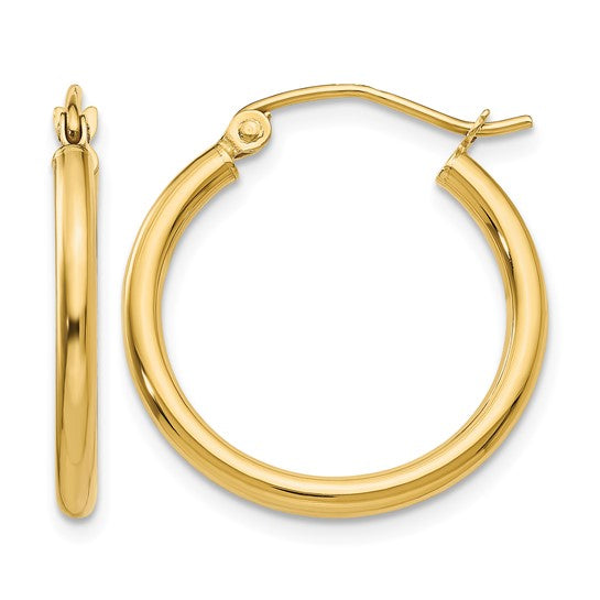 10K Gold Hoop Huggies 2MM (Clasp Style)