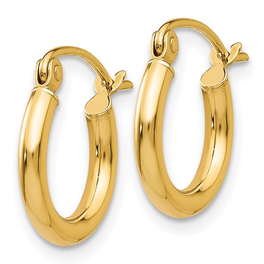 10K Gold Hoop Huggies 2MM (Clasp Style)