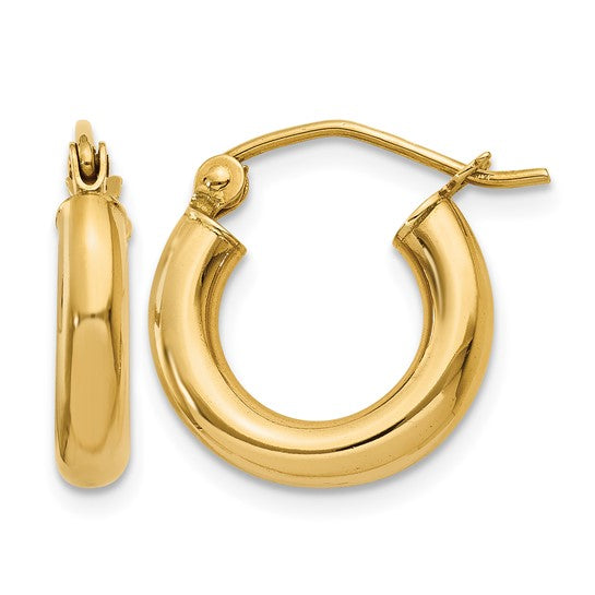 10K Gold Hoop Huggies 3MM (Clasp Style)
