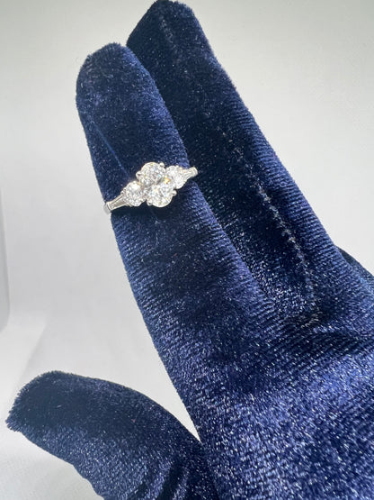 DC CERTIFIED Lab Grown Oval with Baguette Diamond Ring