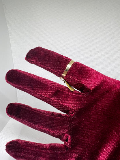 10K Solid Gold Nugget Ring - Chain Included