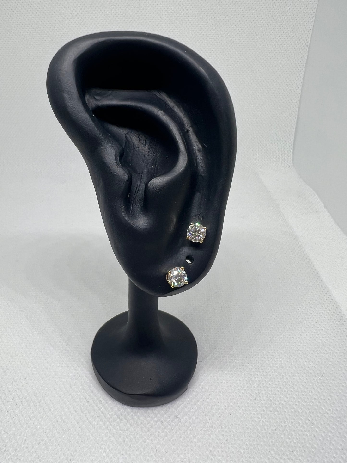 14K Yellow Gold .5 Ct Lab Grown Diamond Earrings - IGI CERTIFIED