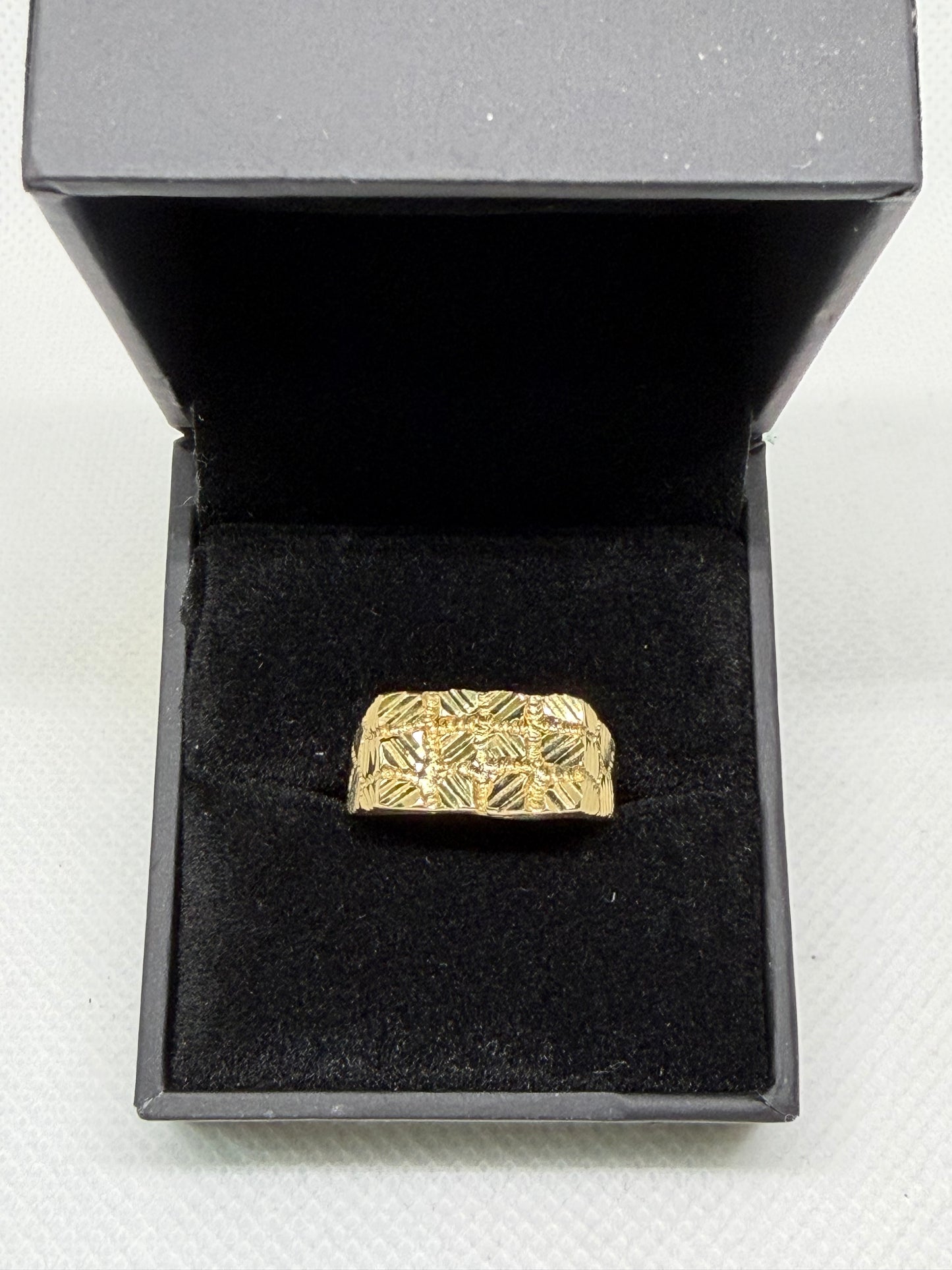 10K Solid Gold Nugget Ring - Size 7