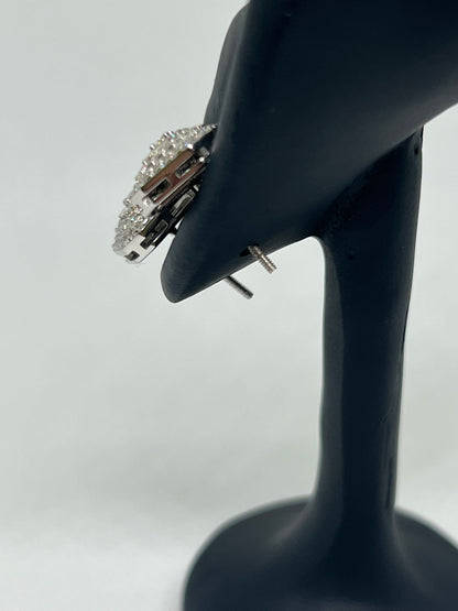 Sterling Silver Glacier Mountain Moissanite Earrings