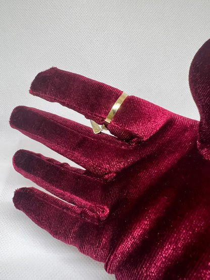 10K Solid Gold Nugget Ring - Chain Included