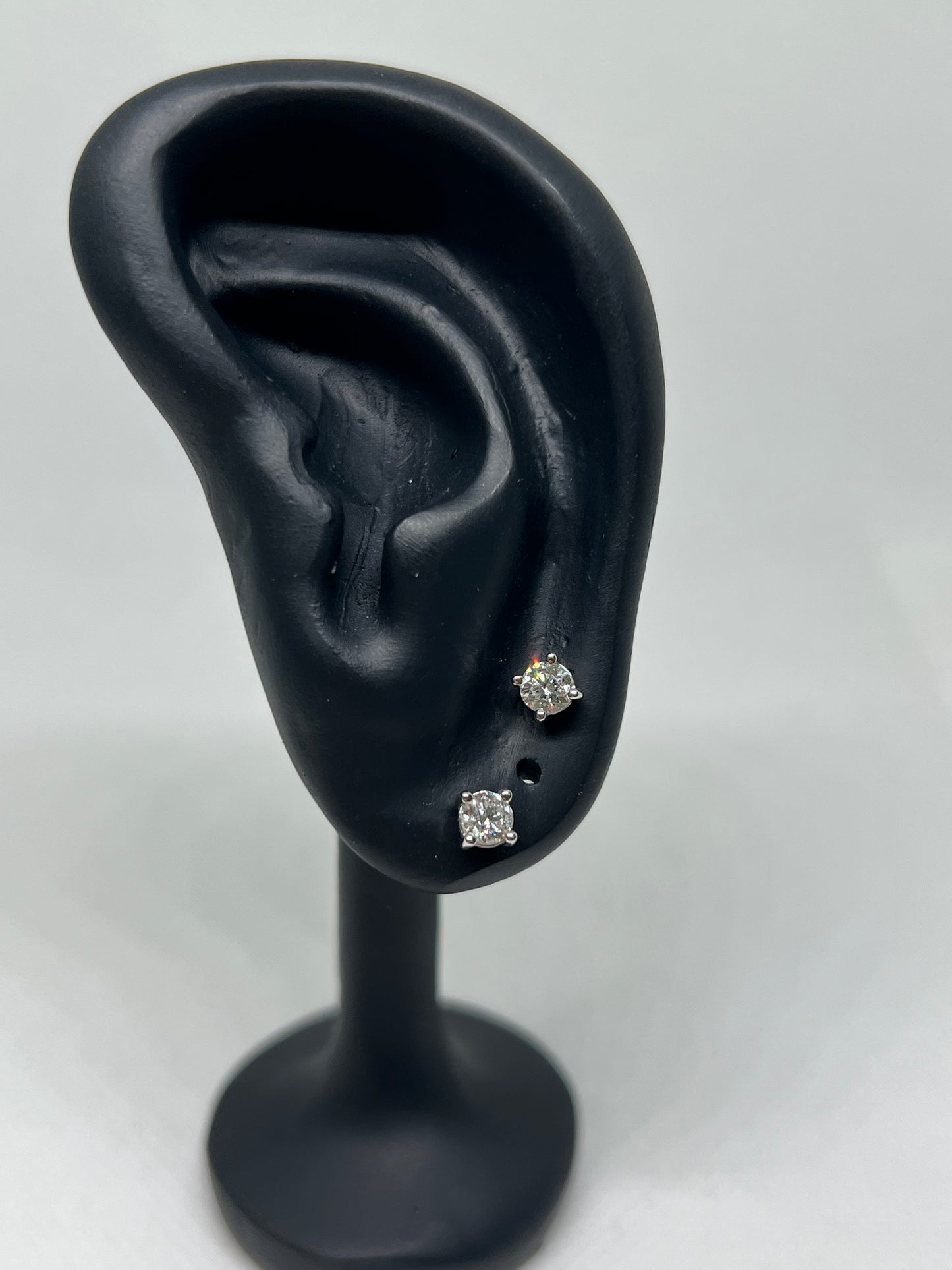 14K White Gold .5 Ct Lab Grown Diamond Earrings - IGI CERTIFIED