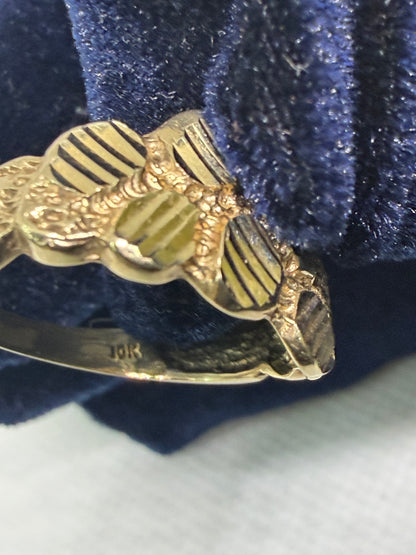 10K Solid Gold Nugget Ring - Size 9.5