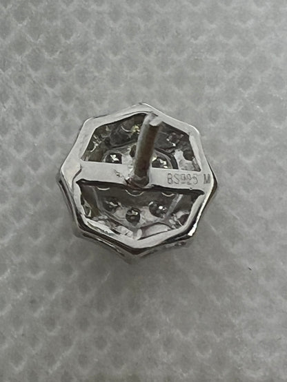 Sterling Silver Glacier Moissanite Earrings