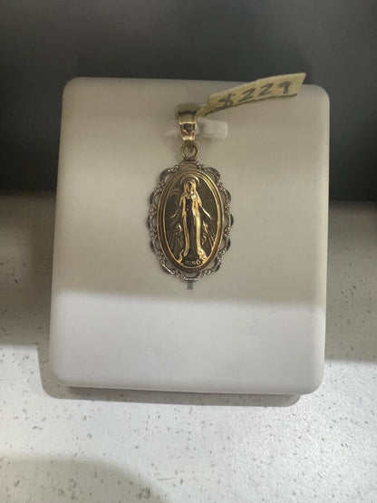 10K Gold Mother Mary Charm