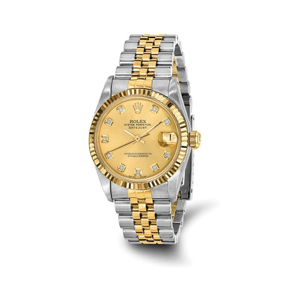 31mm Two Tone Datejust Champagne Dial Rolex (pre-owned)