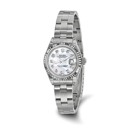 26mm Oyster Datejust Mother of Pearl Diamond Dial Rolex (pre-owned)