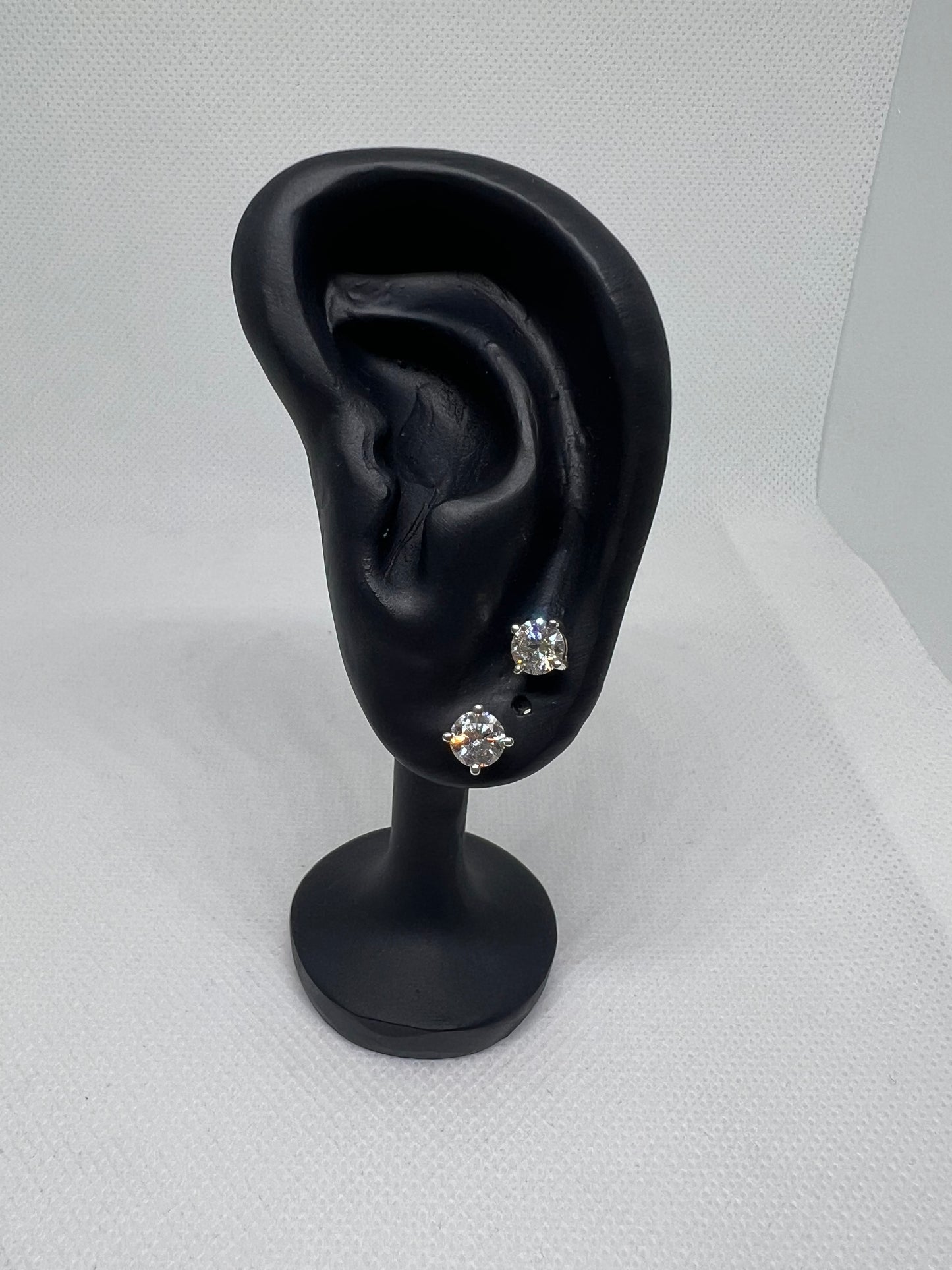 14K Yellow Gold 1 Ct Lab Grown Diamond Earrings - IGI CERTIFIED