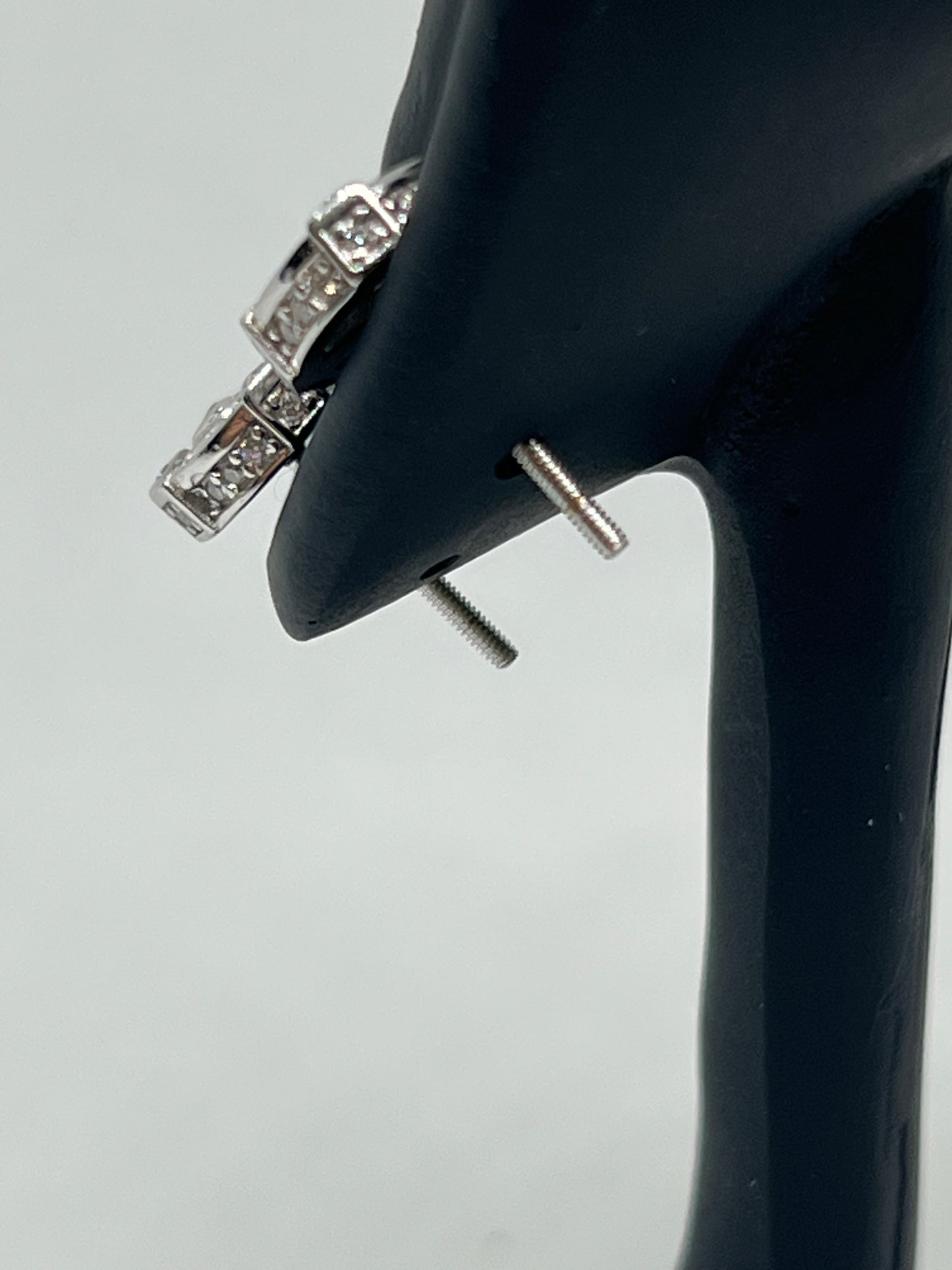 Sterling Silver Glacier Flat Moissanite Earrings