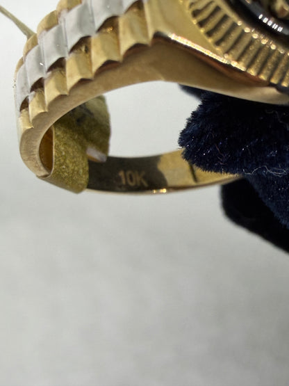 10K Solid Gold Crown Ring - Size 11