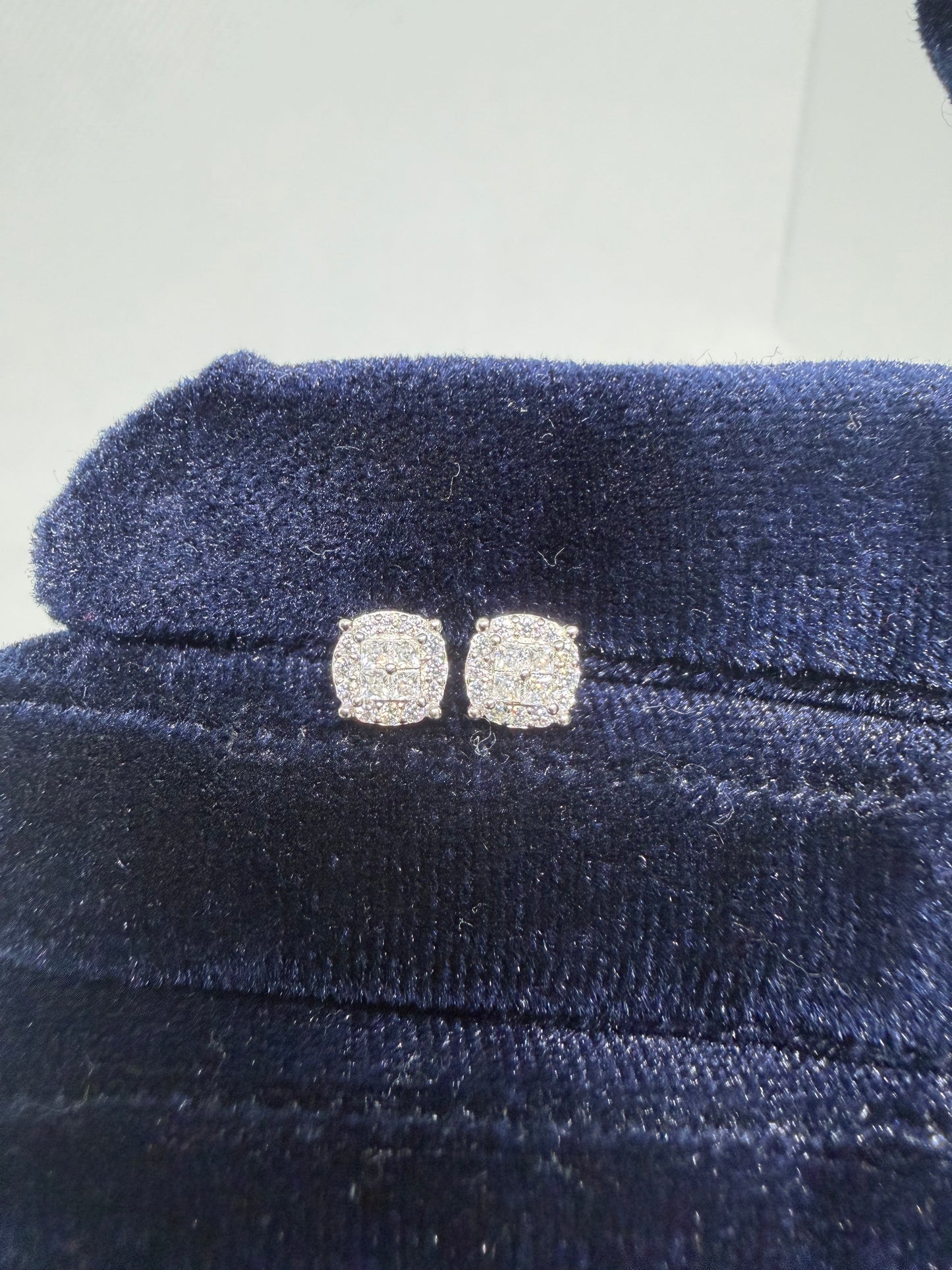 Sterling Silver Quad Moissanite Earrings