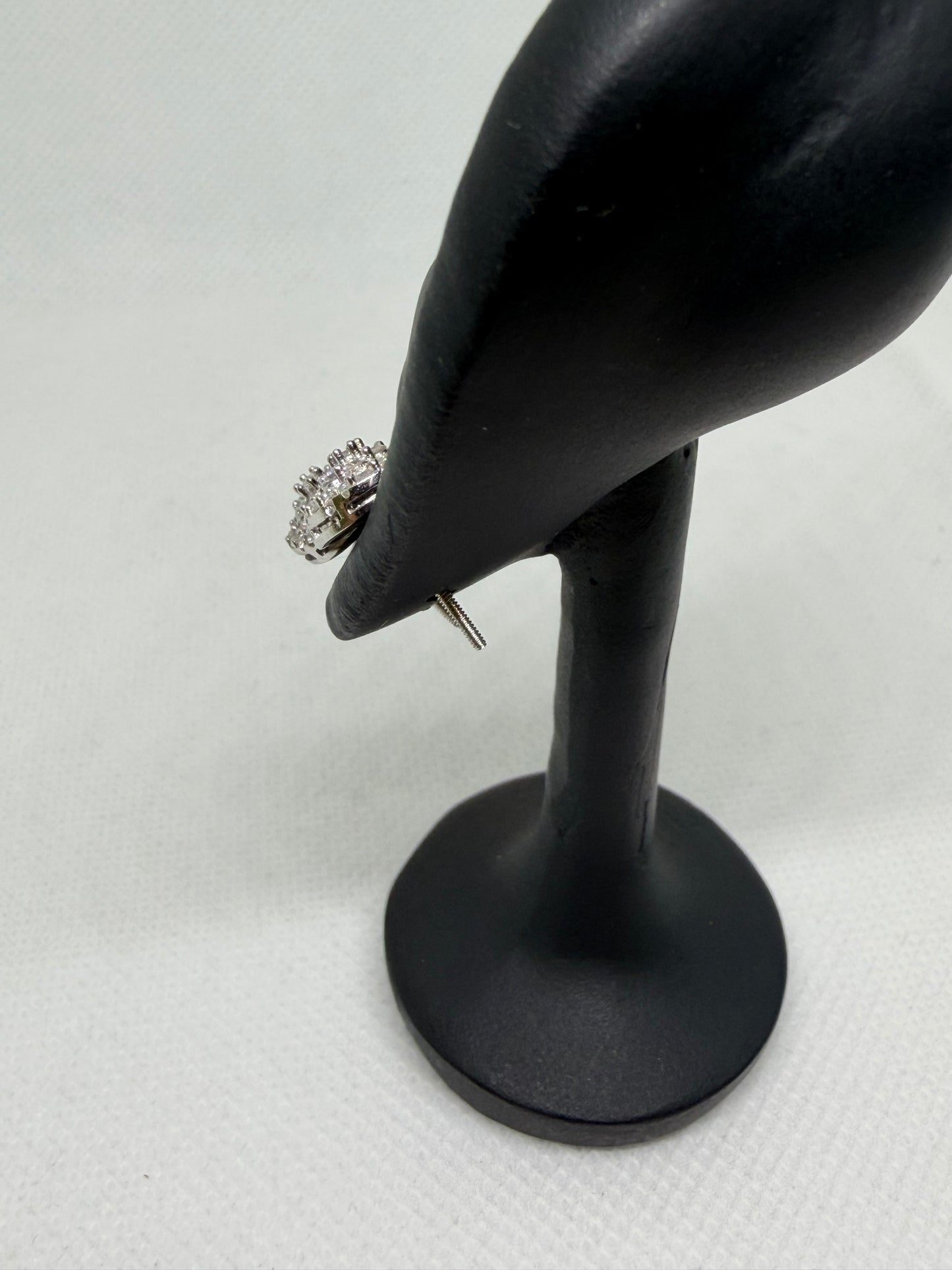 Sterling Silver Cluster Moissanite Earrings