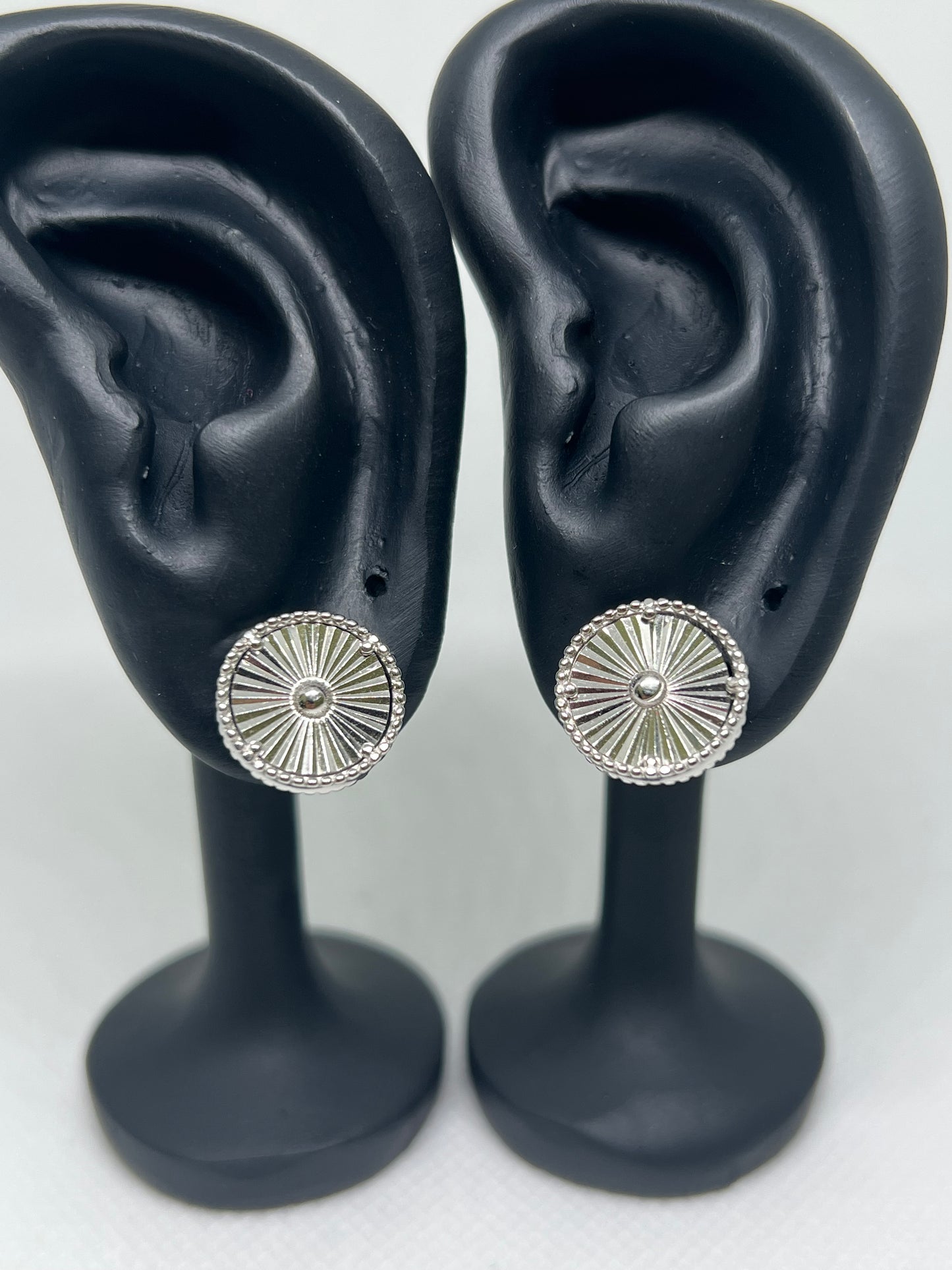 Sterling Silver Round Earrings