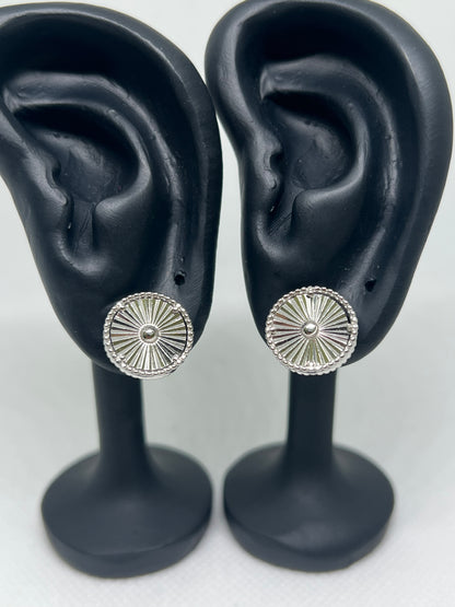 Sterling Silver Round Earrings