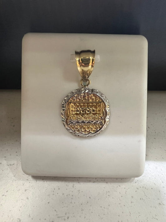 10K Two Tone Last Supper Pendant