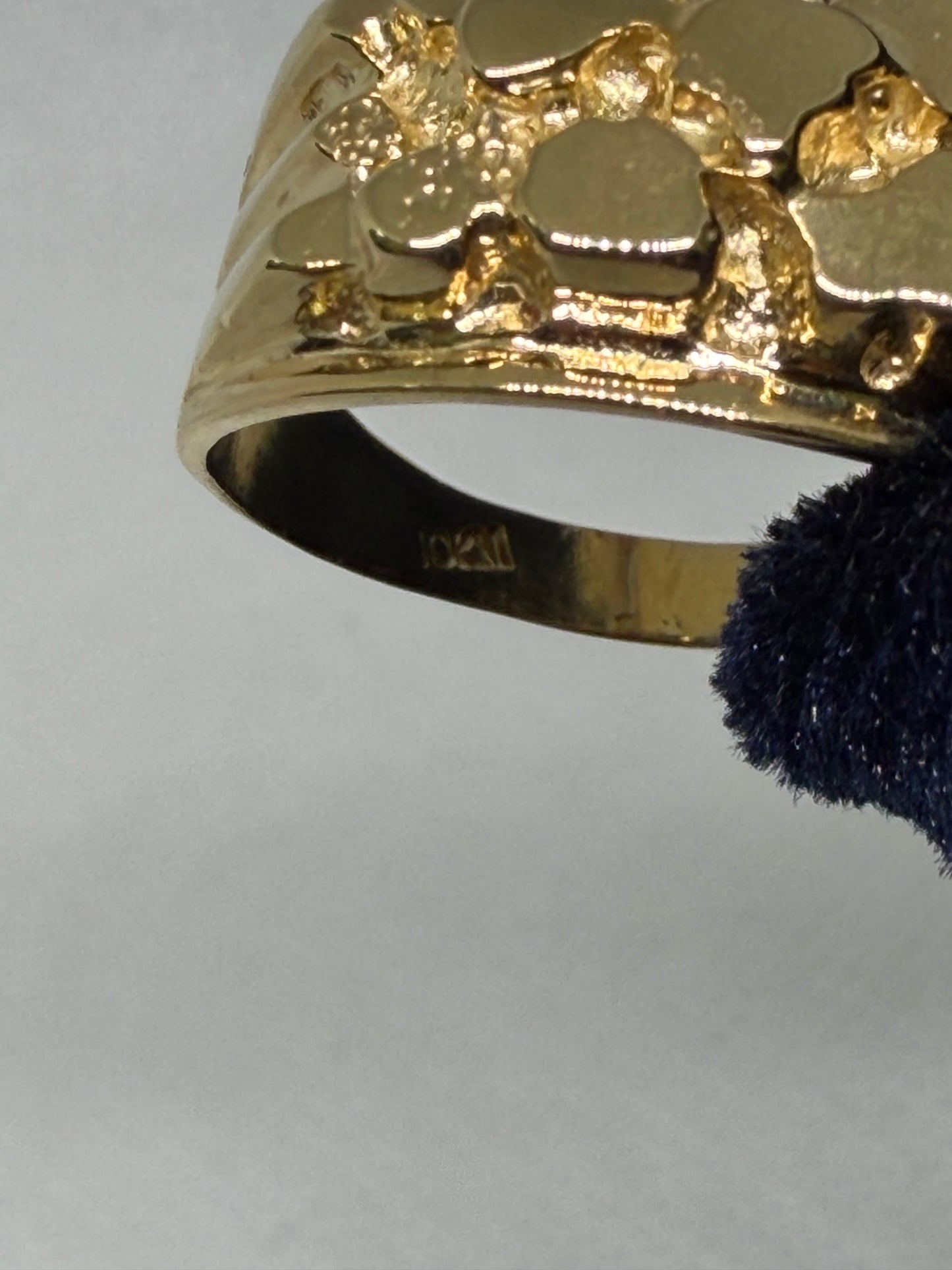 10K Solid Gold Nugget Ring - Size 8.5