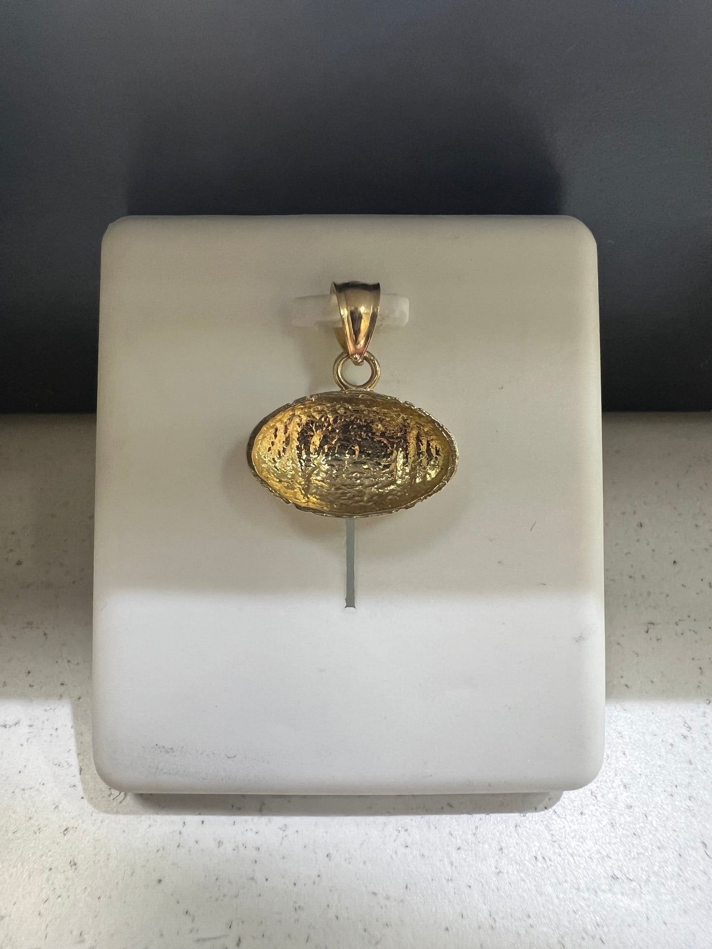 10K Gold Football Pendant