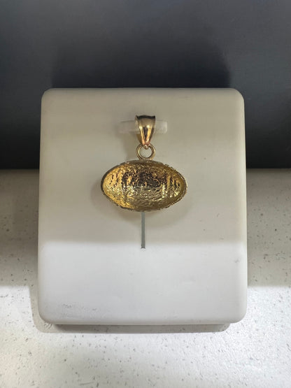 10K Gold Football Pendant