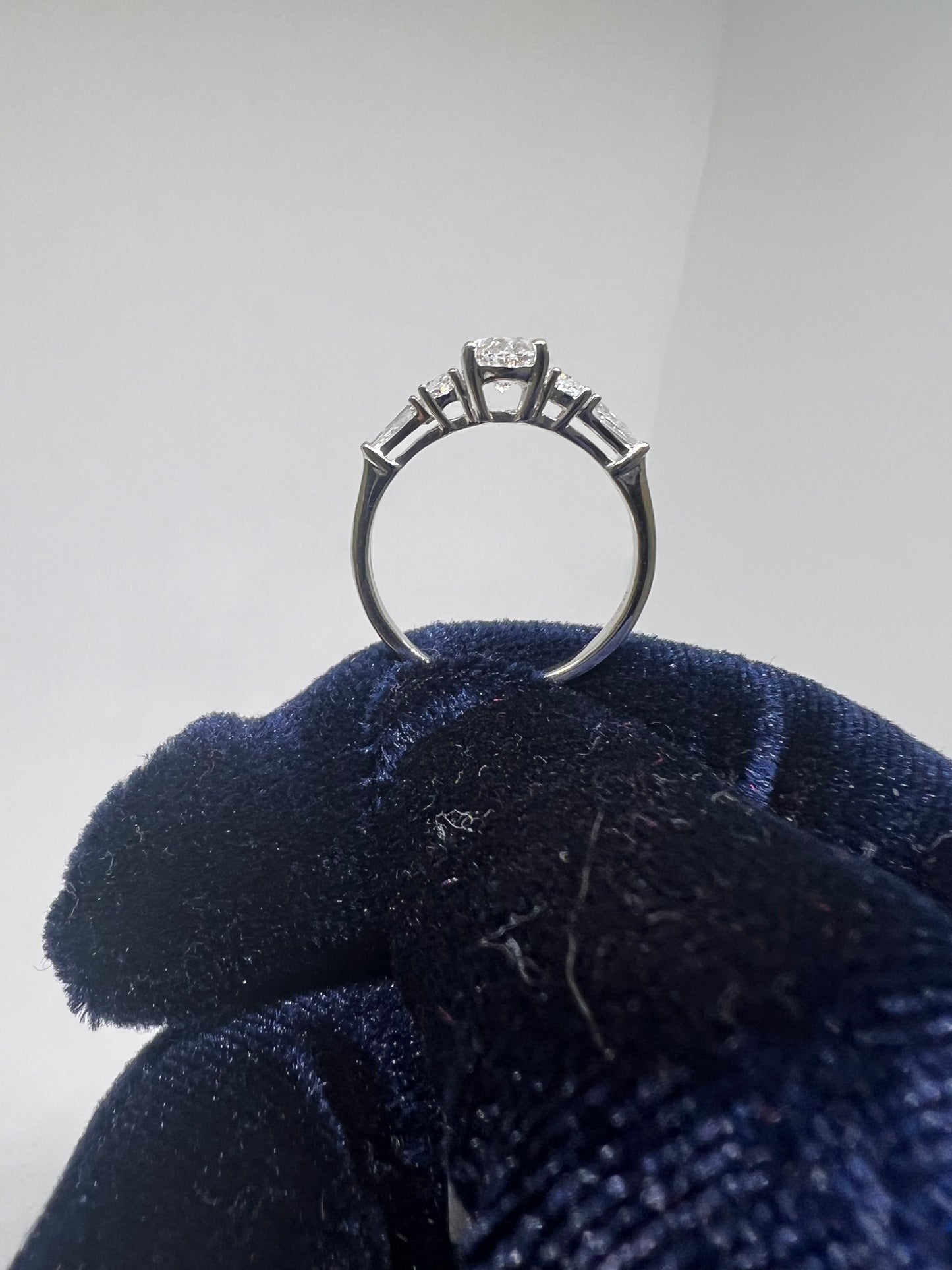 DC CERTIFIED Lab Grown Oval with Baguette Diamond Ring