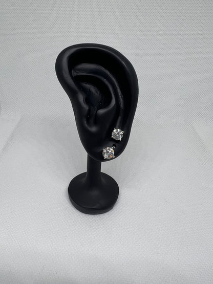 14K White Gold 1.5 Ct Solitaire Lab Grown Diamond Earrings - IGI CERTIFIED