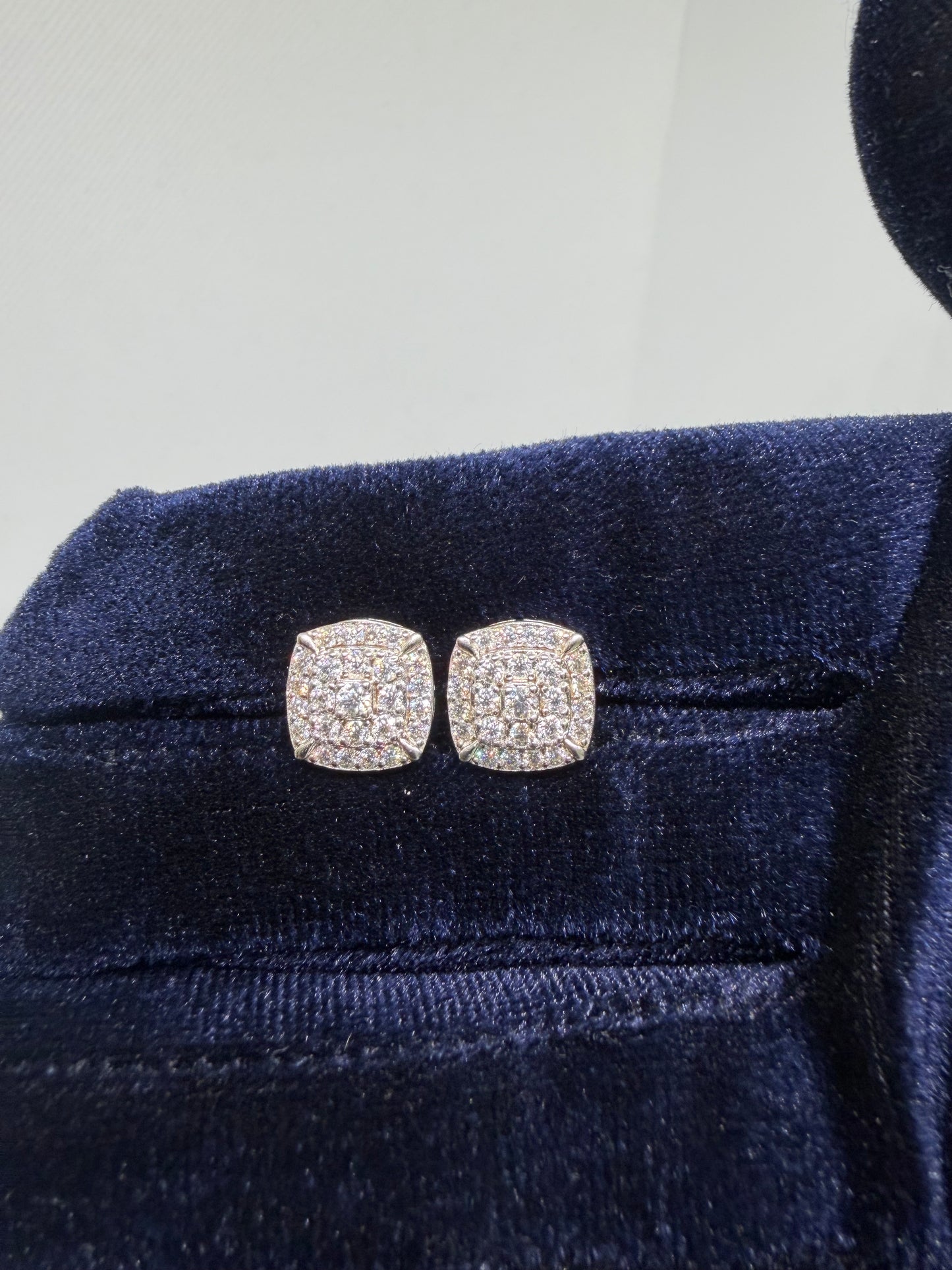 Sterling Silver Glacier Mountain Moissanite Earrings