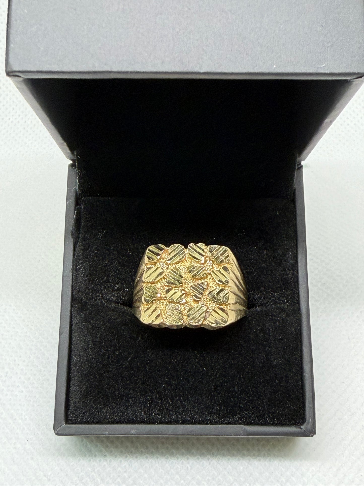 10K Solid Gold Nugget Ring - Size 8.5